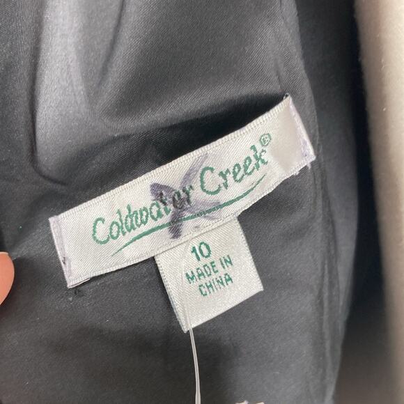 Coldwater Creek Womens Black Moody Floral Sleeveless Formal Party Dress 10 New - Picture 4 of 9